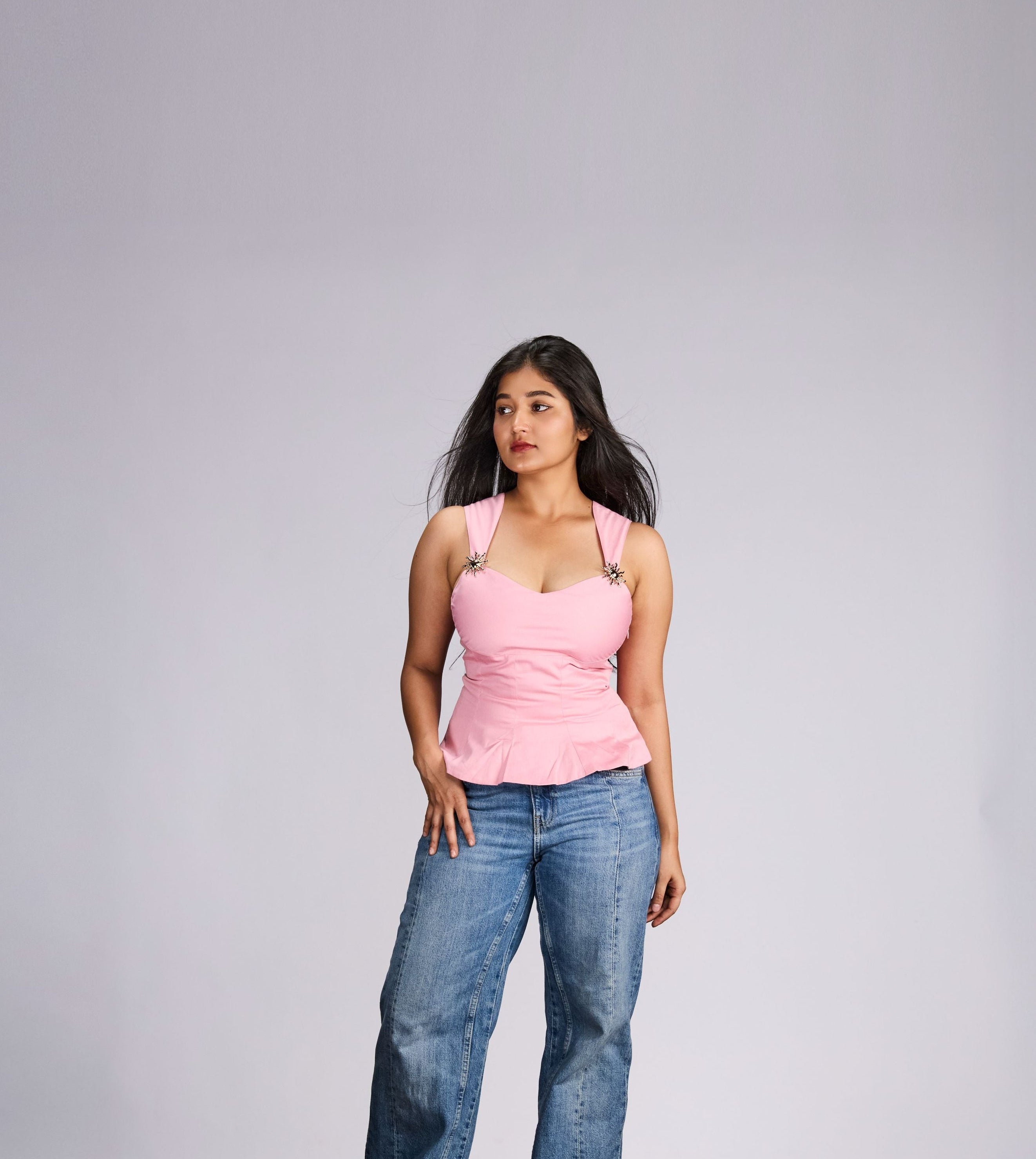 Blush Pink Peplum Top
